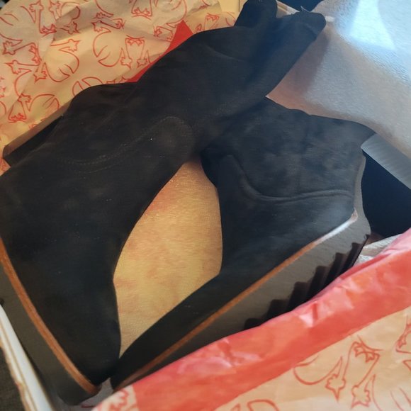 NWT Dorking by Fluchos Thais Black Stretch Boot - Size 8 - Picture 2 of 4